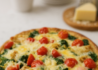 Vege gluteenivaba pizza valge kastmega